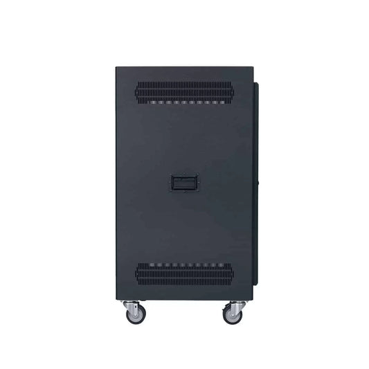 Lowell LPR Series Portable AV Rack Welded Steel Mobile Rack | 21U x 27"D | Solid Door