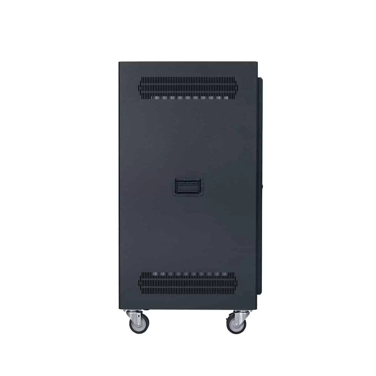 Lowell LPR Series Portable AV Rack Welded Steel Mobile Rack | 24U x 27"D | Vented Door