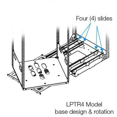 Lowell LPTR4 Pull & Turn AV Rack Built-In Rotating Rack | 14U | 23"D