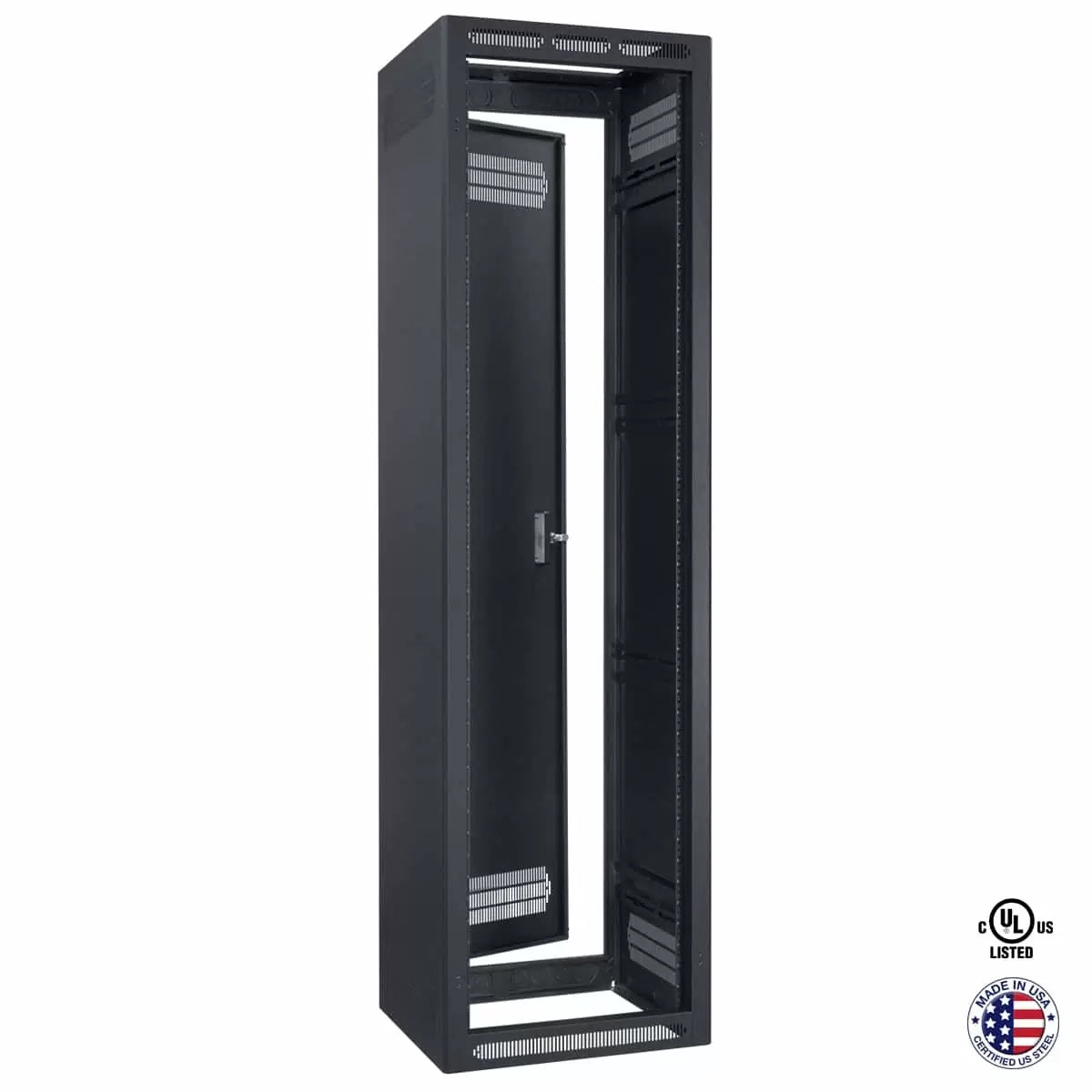 Lowell LSER Seismic Rated Enclosed AV Rack with Rear Door | 27"D