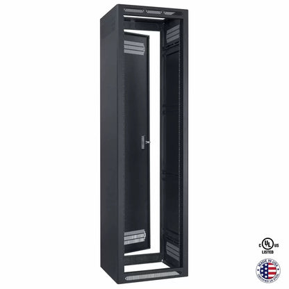 Lowell LSER Seismic Rated Enclosed AV Rack with Rear Door | 27"D
