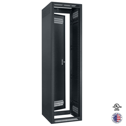 Lowell LSER Seismic Rated Enclosed AV Rack with Rear Door | 32"D