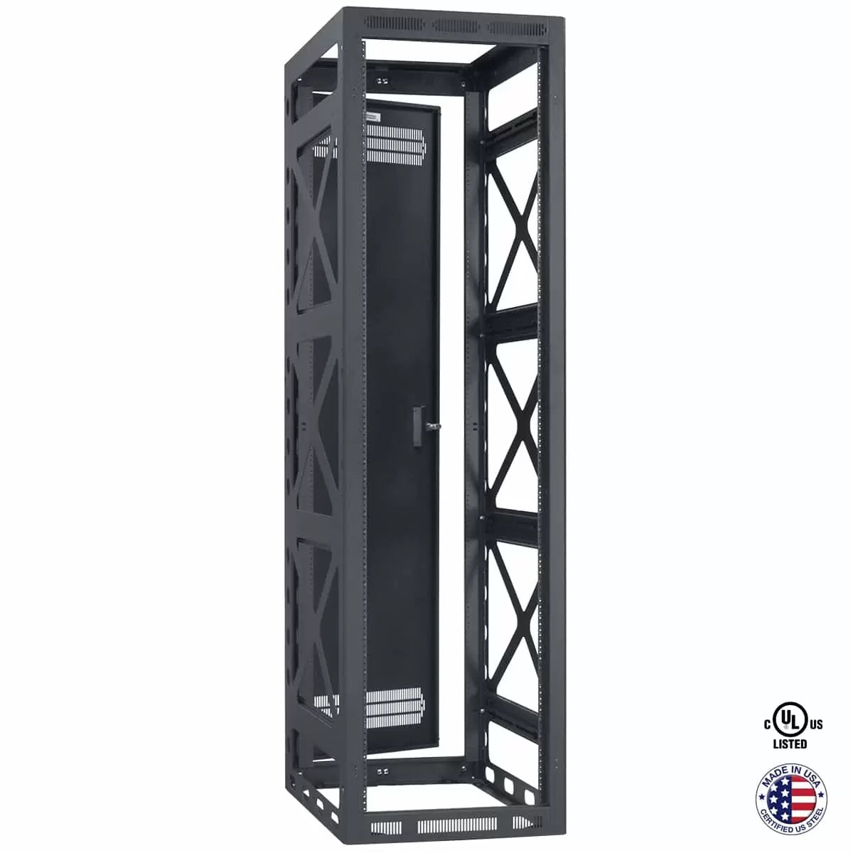 Lowell LSGR Series Seismic Rated Gangable AV Rack With Rear Door | 32"D