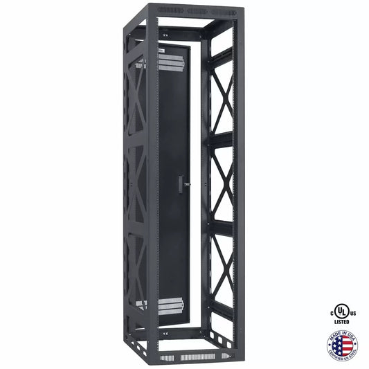 Lowell LSGR Series Seismic Rated Gangable AV Rack With Rear Door | 36"D
