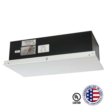 Lowell 8" Coaxial Lay-in Tile Ceiling Speaker With Grille | 70V | Premium