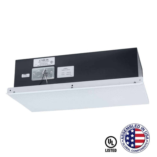 Lowell 8" Coaxial Lay-in Tile Ceiling Speaker With Grille | No Transformer | Premium