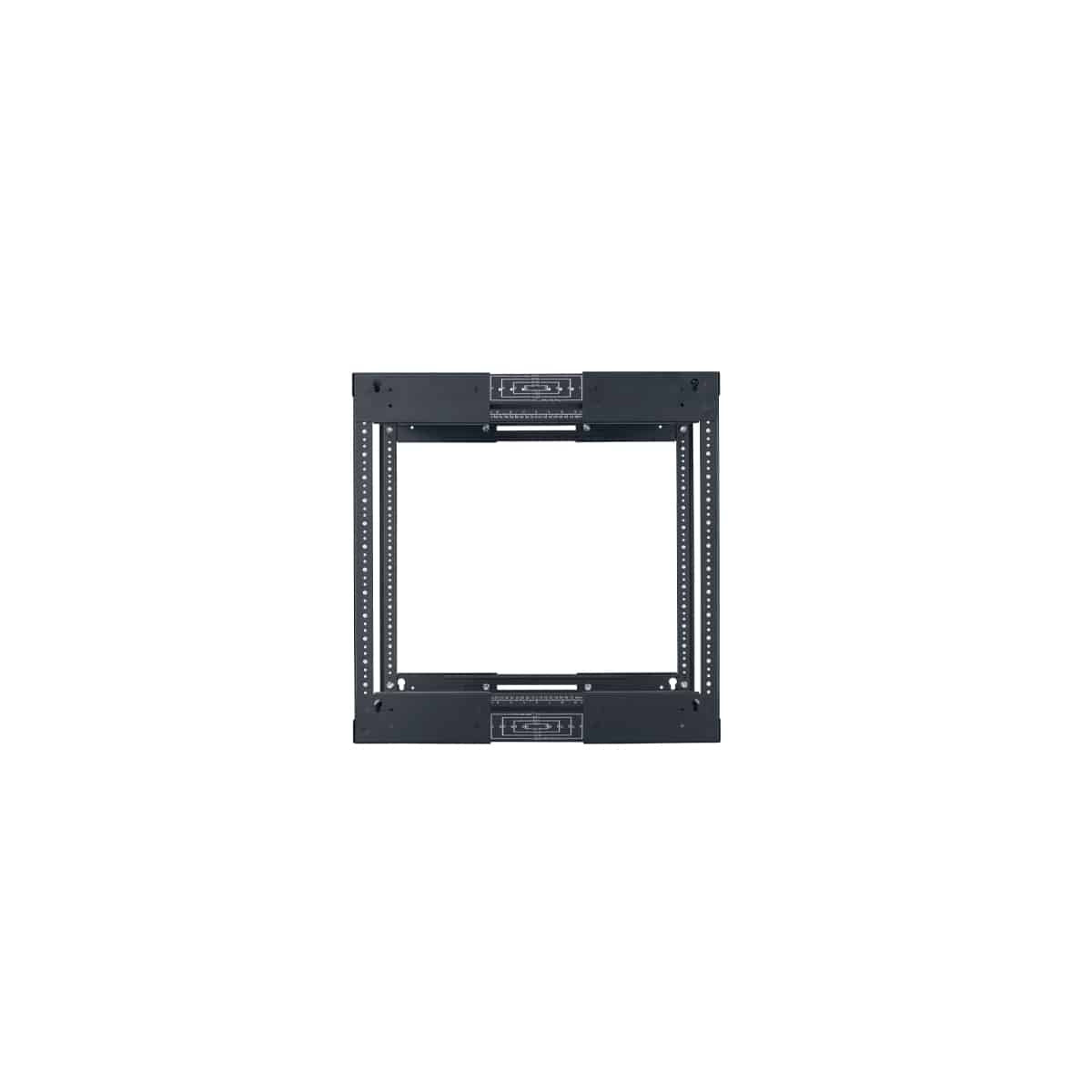 Lowell LVR Series Variable Depth AV Rack Open-Frame Steel Rack | 14U | 21-28"D
