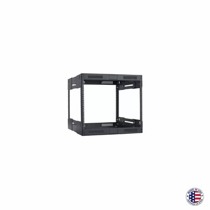 Lowell LVR Series Variable Depth AV Rack Open-Frame Steel Rack | 8U | 14-21"D