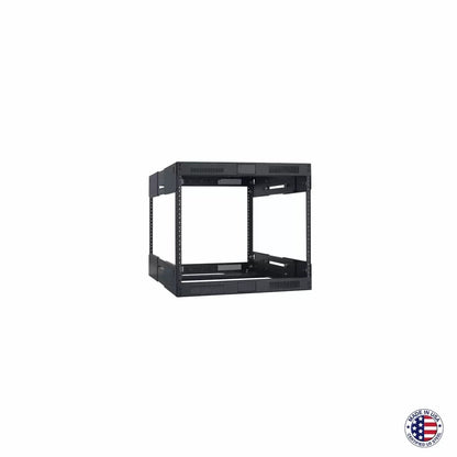 Lowell LVR Series Variable Depth AV Rack Open-Frame Steel Rack | 8U | 21-28"D