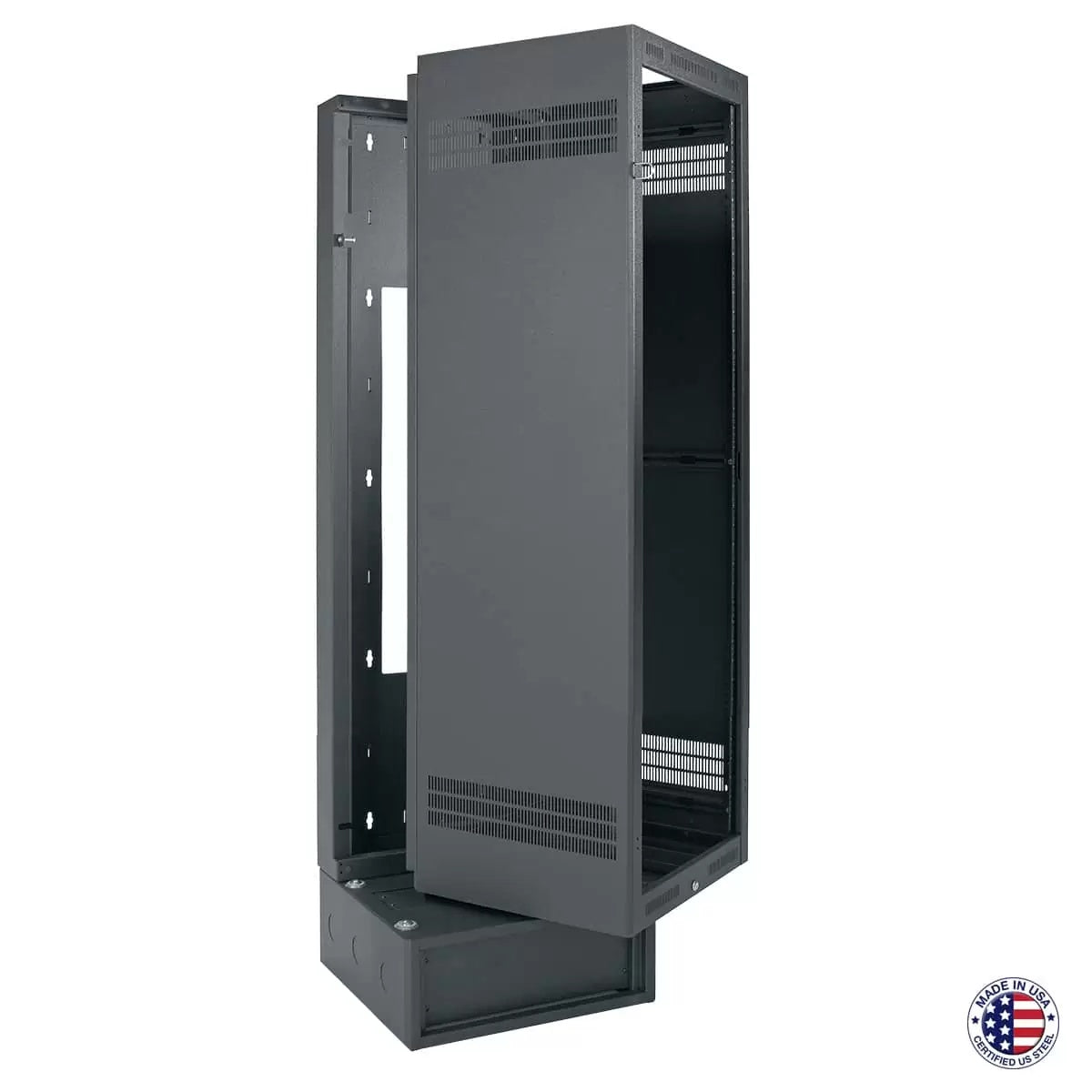 Lowell LWBR Wall Rack with 4U Base Swing-Out Wall Rack | 40U | 22"D
