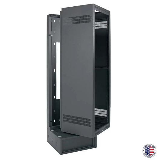 Lowell LWBR Wall Rack with 4U Base Swing-Out Wall Rack | 40U | 22"D