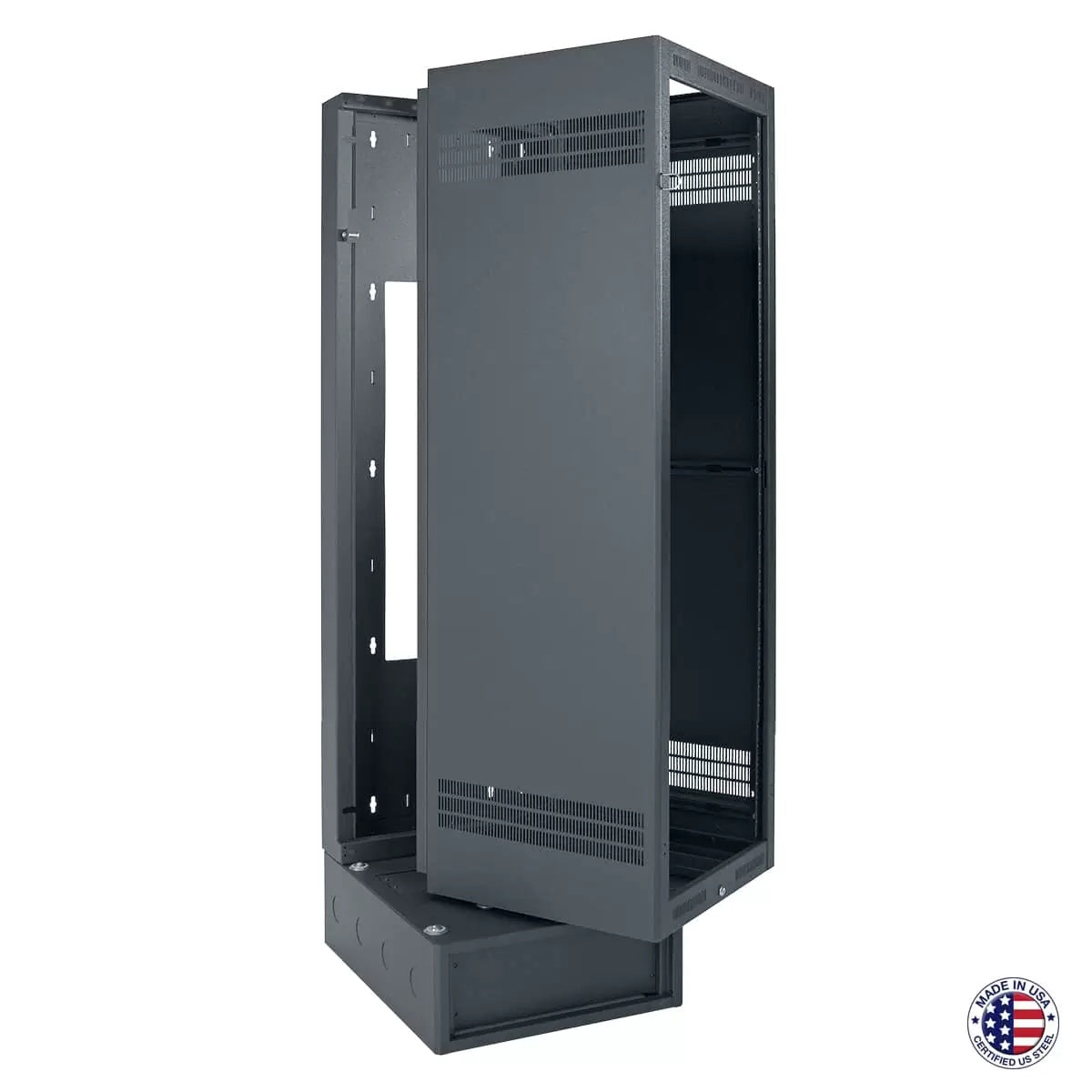 Lowell LWBR Wall Rack with 4U Base Swing-Out Wall Rack | 40U | 28"D