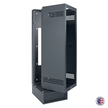 Lowell LWBR Wall Rack with 4U Base Swing-Out Wall Rack | 40U | 28"D