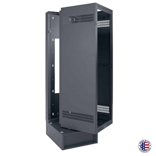 Lowell LWBR Wall Rack with 4U Base Swing-Out Wall Rack | 40U | 32"D