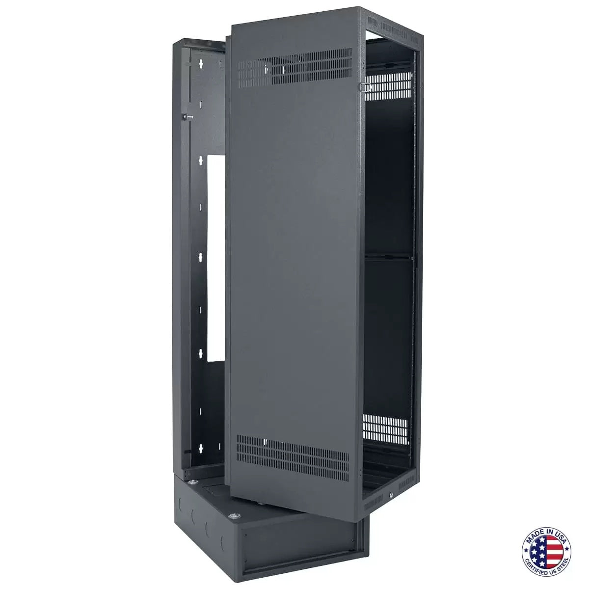 Lowell LWBR Wall Rack with 4U Base Swing-Out Wall Rack | 44U | 28"D