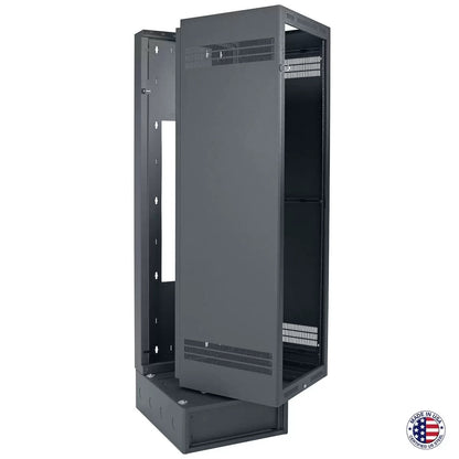 Lowell LWBR Wall Rack with 4U Base Swing-Out Wall Rack | 44U | 28"D