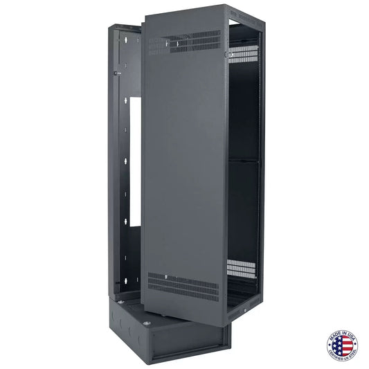 Lowell LWBR Wall Rack with 4U Base Swing-Out Wall Rack | 44U | 28"D