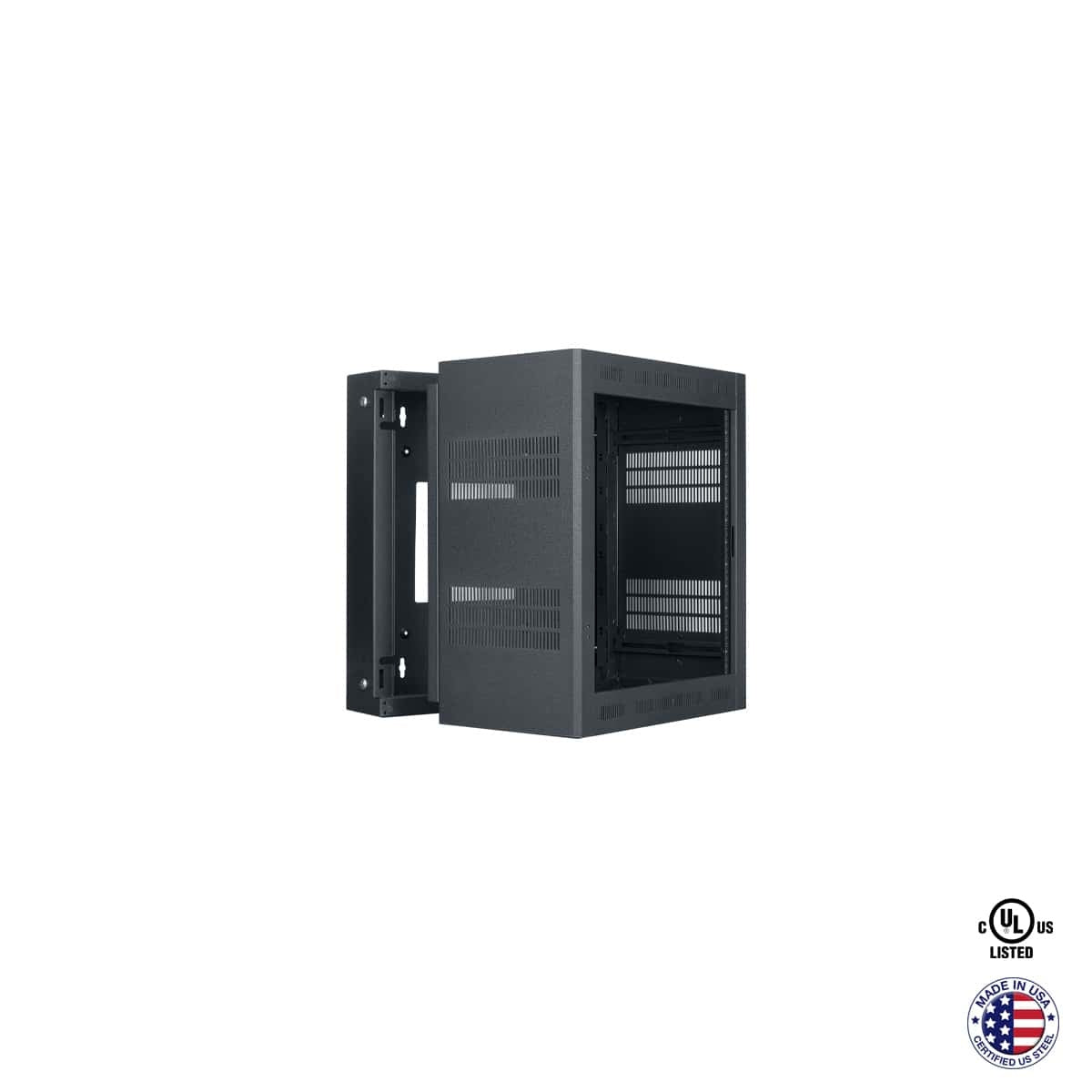Lowell LWR Series Wall Mount Rack Sectional Steel Cabinet | 12U | 19"D