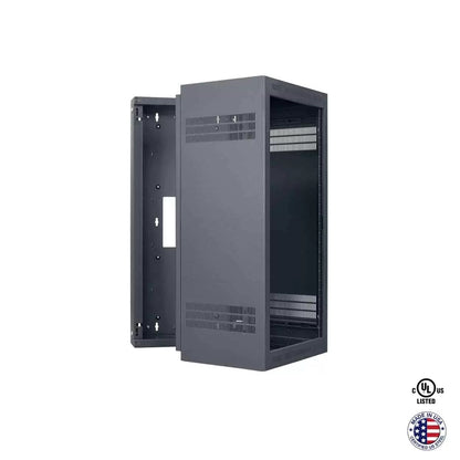 Lowell LWR Series Wall Mount Rack Sectional Steel Cabinet | 24U | 23"D