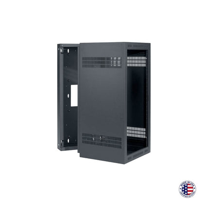 Lowell LWR Series Wall Mount Rack Sectional Steel Cabinet | 24U | 28"D