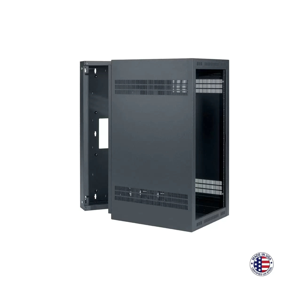 Lowell LWR Series Wall Mount Rack Sectional Steel Cabinet | 24U | 32"D