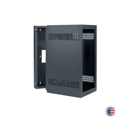 Lowell LWR Series Wall Mount Rack Sectional Steel Cabinet | 24U | 32"D