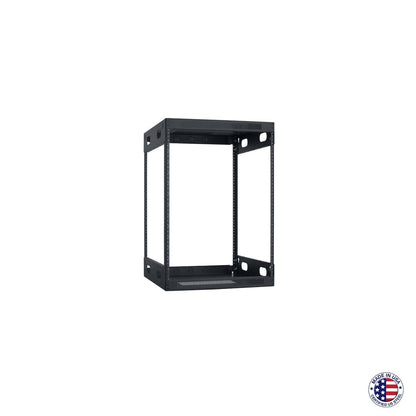 Lowell LXR Series Slim AV Rack Open-Frame Steel Rack For Tight Spaces | 14U | 21"D