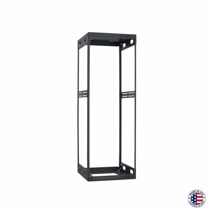 Lowell LXR Series Slim AV Rack Open-Frame Steel Rack For Tight Spaces | 30U | 21"D
