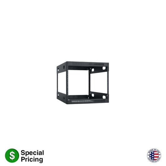Lowell LXR Series Slim AV Rack Open-Frame Steel Rack For Tight Spaces | 8U | 26"D