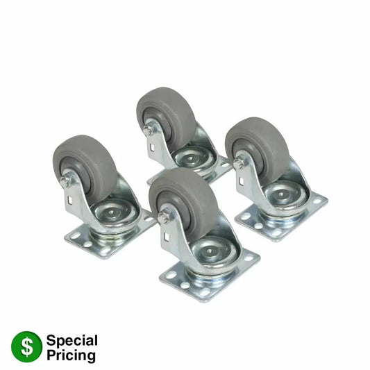 Lowell LXR Swivel Casters for Slim Rack Set of Four | Fine-Floor Casters | Non-Locking