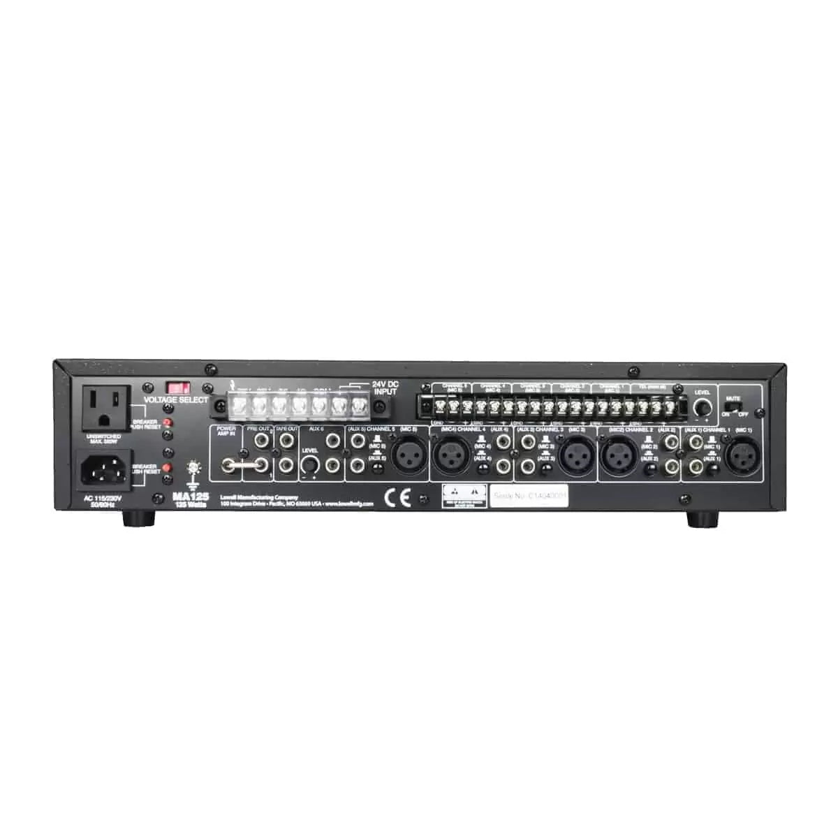 Lowell Commercial Mixer Amplifier 19" Rack-Mount Mixer Amp | 125W