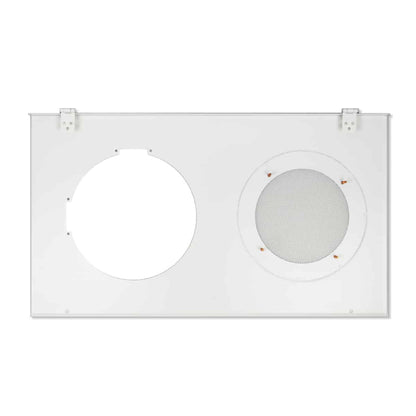 Lowell Clock-Speaker Center Grille with Frame for Wall Install | Round Perforation | Recessed
