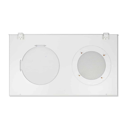 Lowell Clock-Speaker Center Grille with Frame for Wall Install | Round Perforation | Surface Mount