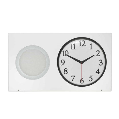 Lowell Clock-Speaker Center Grille with Frame for Wall Install | Round Perforation | Surface Mount