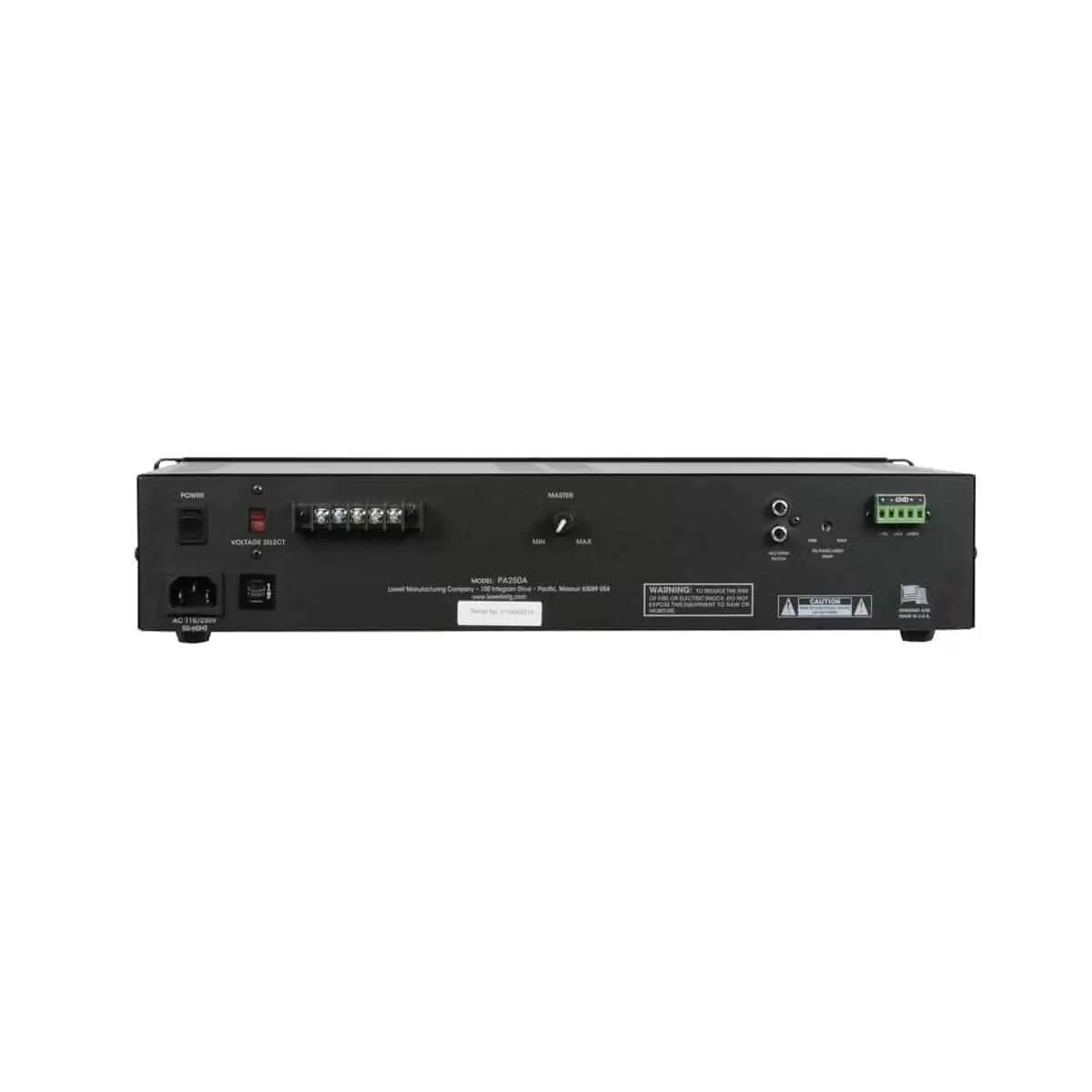Lowell PA250A 250W Rackmount PA Power Amplifier