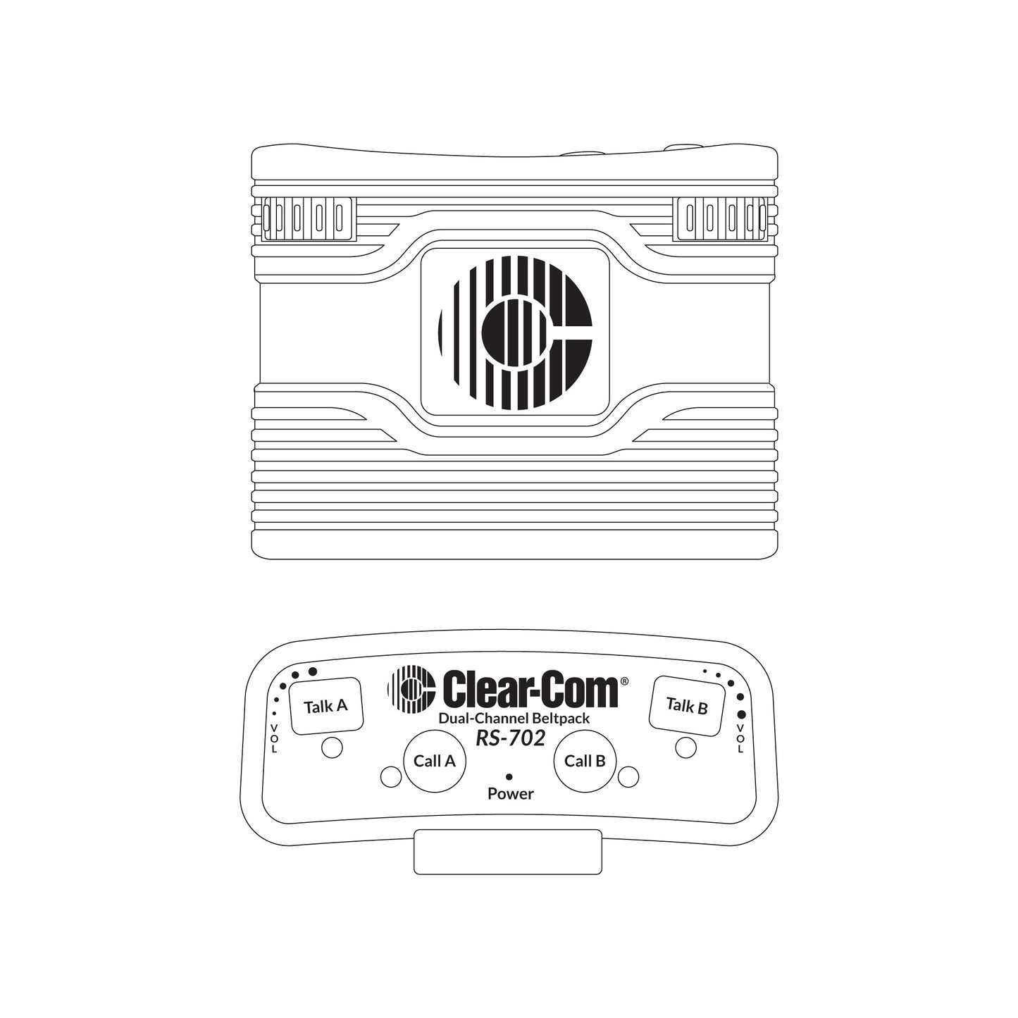 Clear-Com RS-702 Encore 2-Channel Beltpack