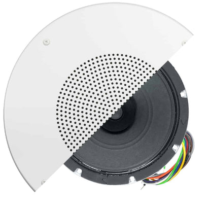 Lowell 8" Dual Cone Speaker with 25/70V Transformer and Grille | No Volume Control