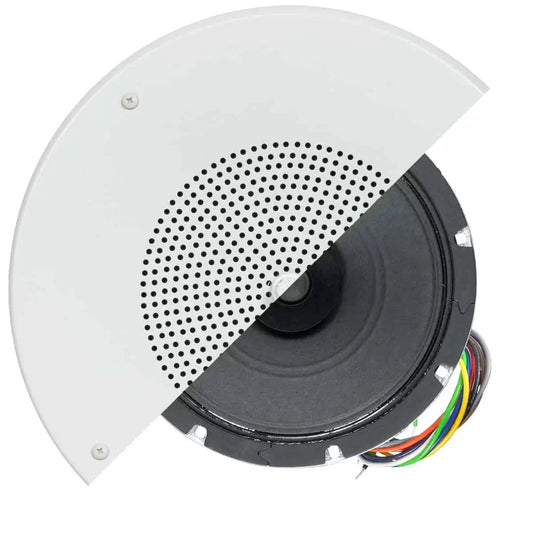 Lowell 8" Dual Cone Speaker with 25/70V Transformer and Grille | Volume Control Knob