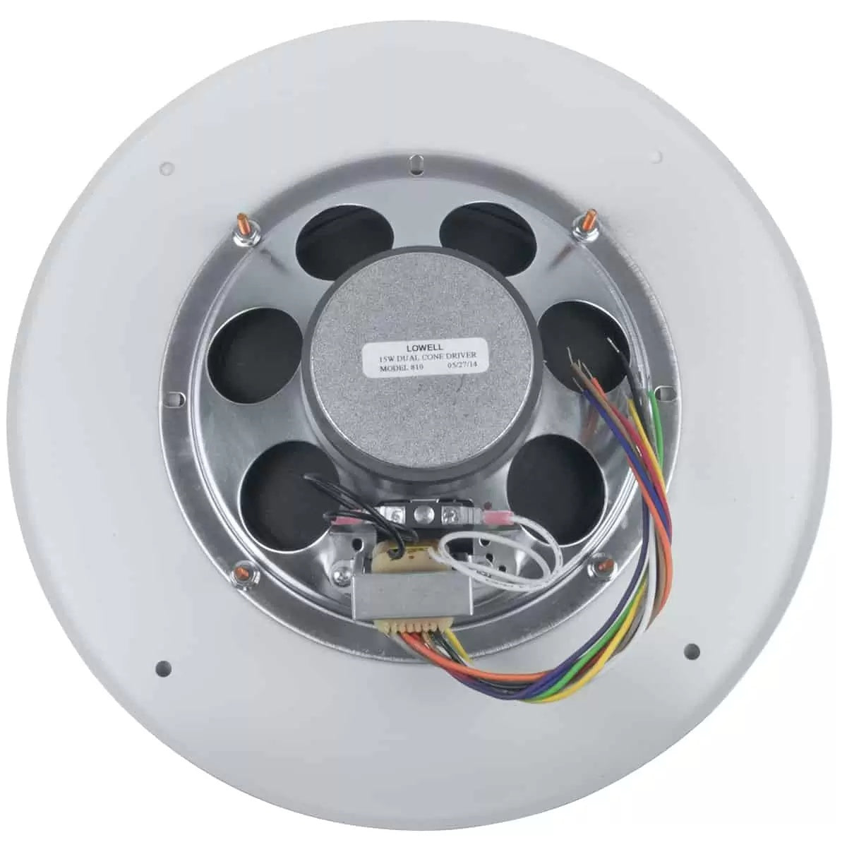 Lowell 8" Dual Cone Speaker with 25/70V Transformer and Grille | Screwdriver-Adjustable Volume Control