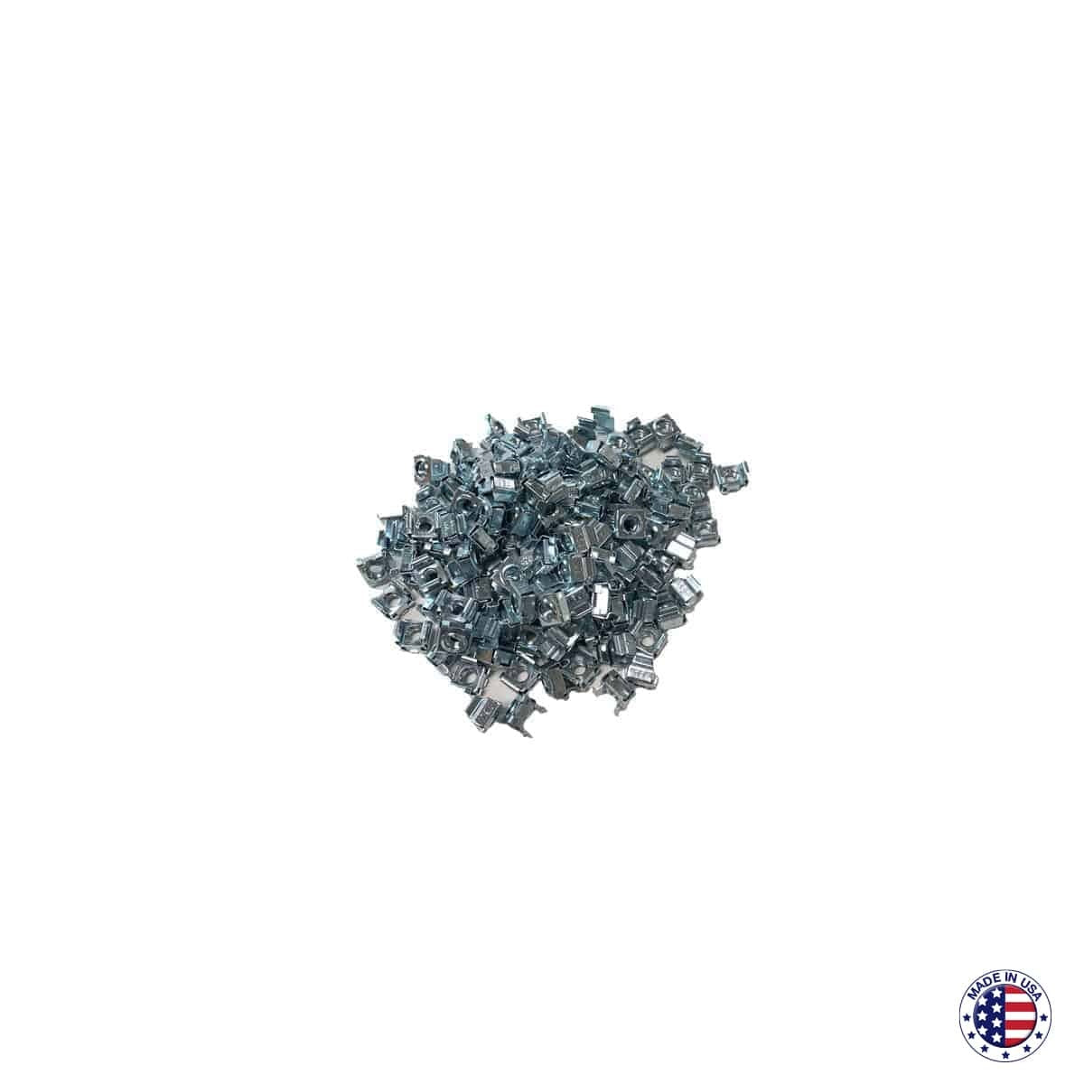 Lowell Cage Nuts 100pc Rack Hardware For Square-Hole Rails | 12-24