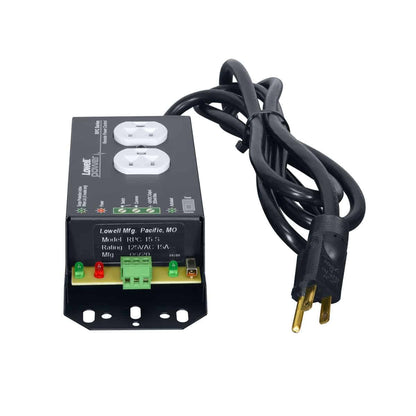 Lowell RPC Remote Power Control Low Voltage AC Switch | 15A | 2 Outlets | NEMA 5-15R