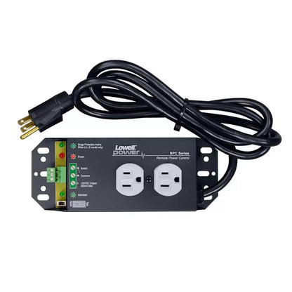 Lowell RPC Remote Power Control Low Voltage AC Switch | 15A | 2 Outlets | NEMA 5-15R