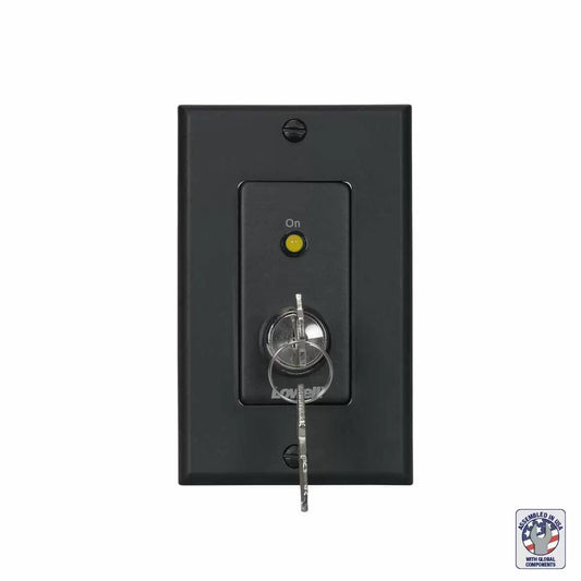 Lowell Remote Power Switch Low-Voltage SPST for Sequencer Control | Key | Maintained | Wall Plate with ASM