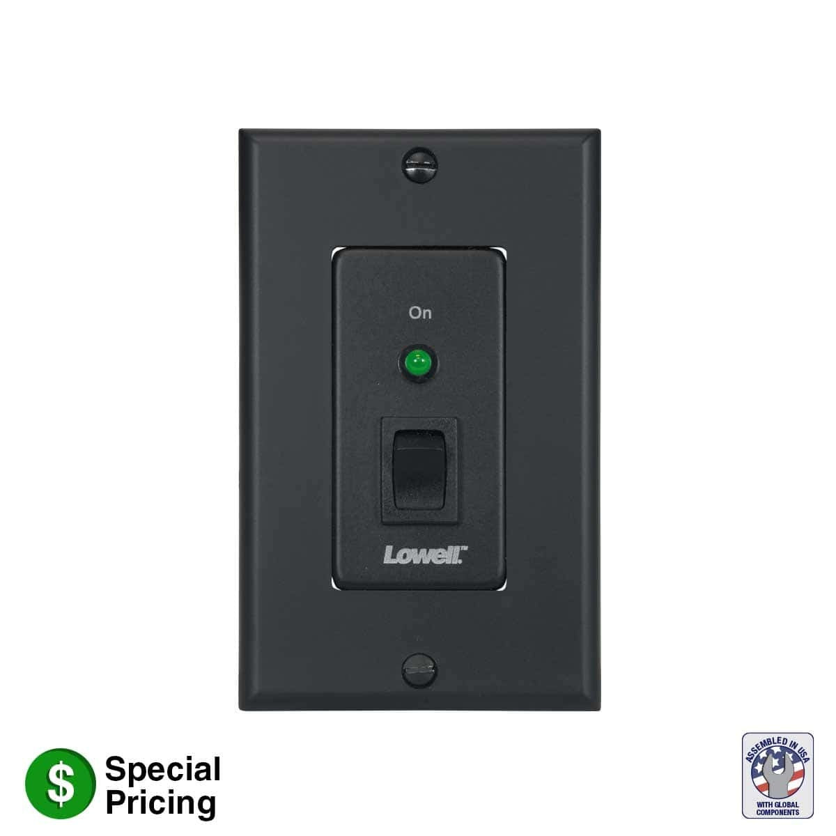 Lowell Remote Power Switch Low-Voltage SPST for Sequencer Control | Rocker | Momentary | Wall Plate