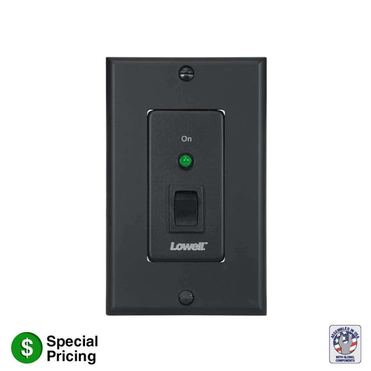 Lowell Remote Power Switch Low-Voltage SPST for Sequencer Control | Rocker | Momentary | Wall Plate