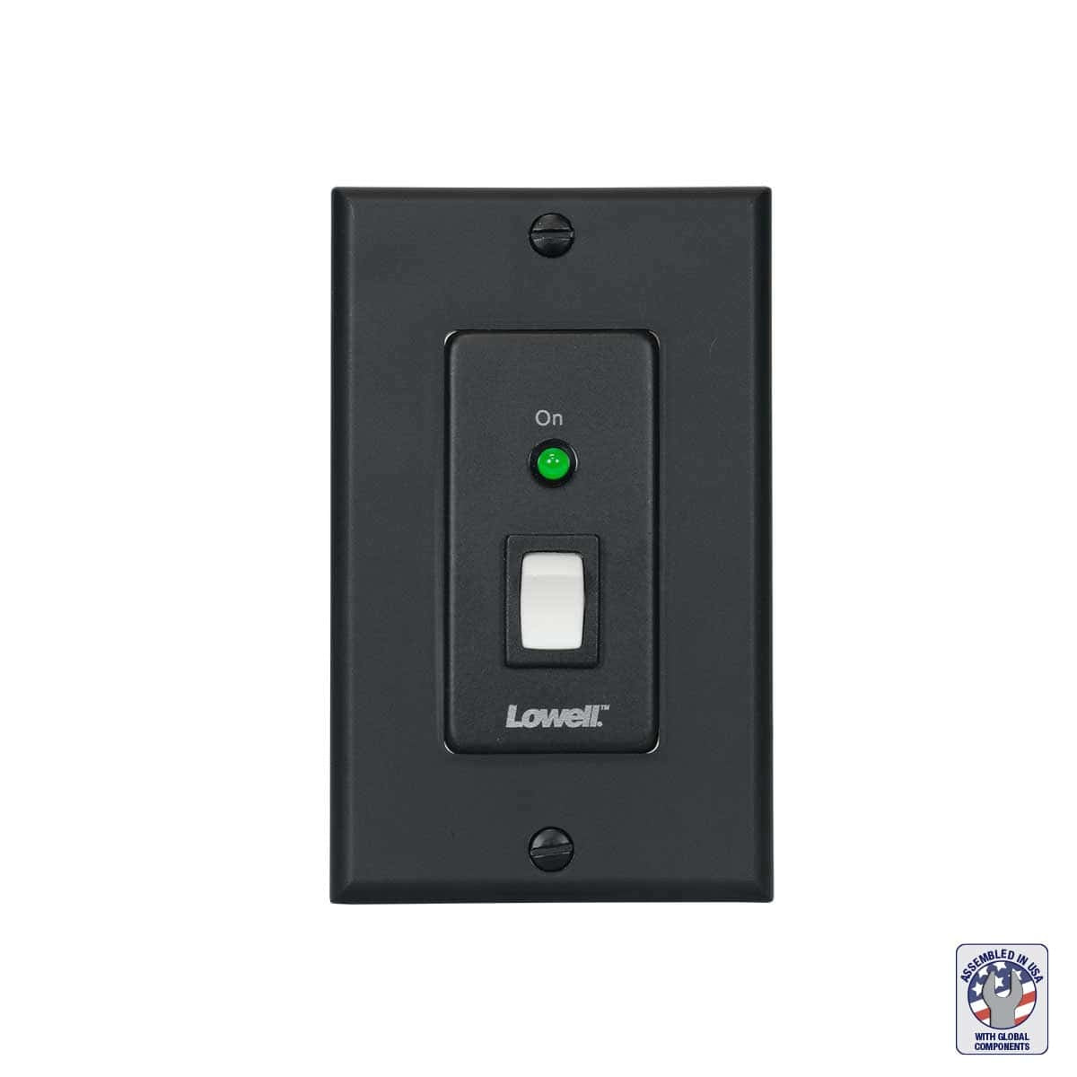 Lowell Remote Power Switch Low-Voltage SPST for Sequencer Control | Rocker | Maintained | Wall Plate