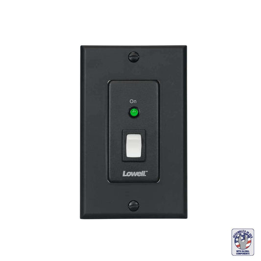 Lowell Remote Power Switch Low-Voltage SPST for Sequencer Control | Rocker | Maintained | Wall Plate