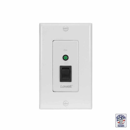 Lowell RPS Low-Voltage Switch Decora Wall Plate SPST | Rocker Switch | Momentary
