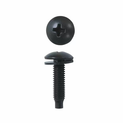 Lowell RS Series Rack Screws Phillips Truss Head Black | 100pk
