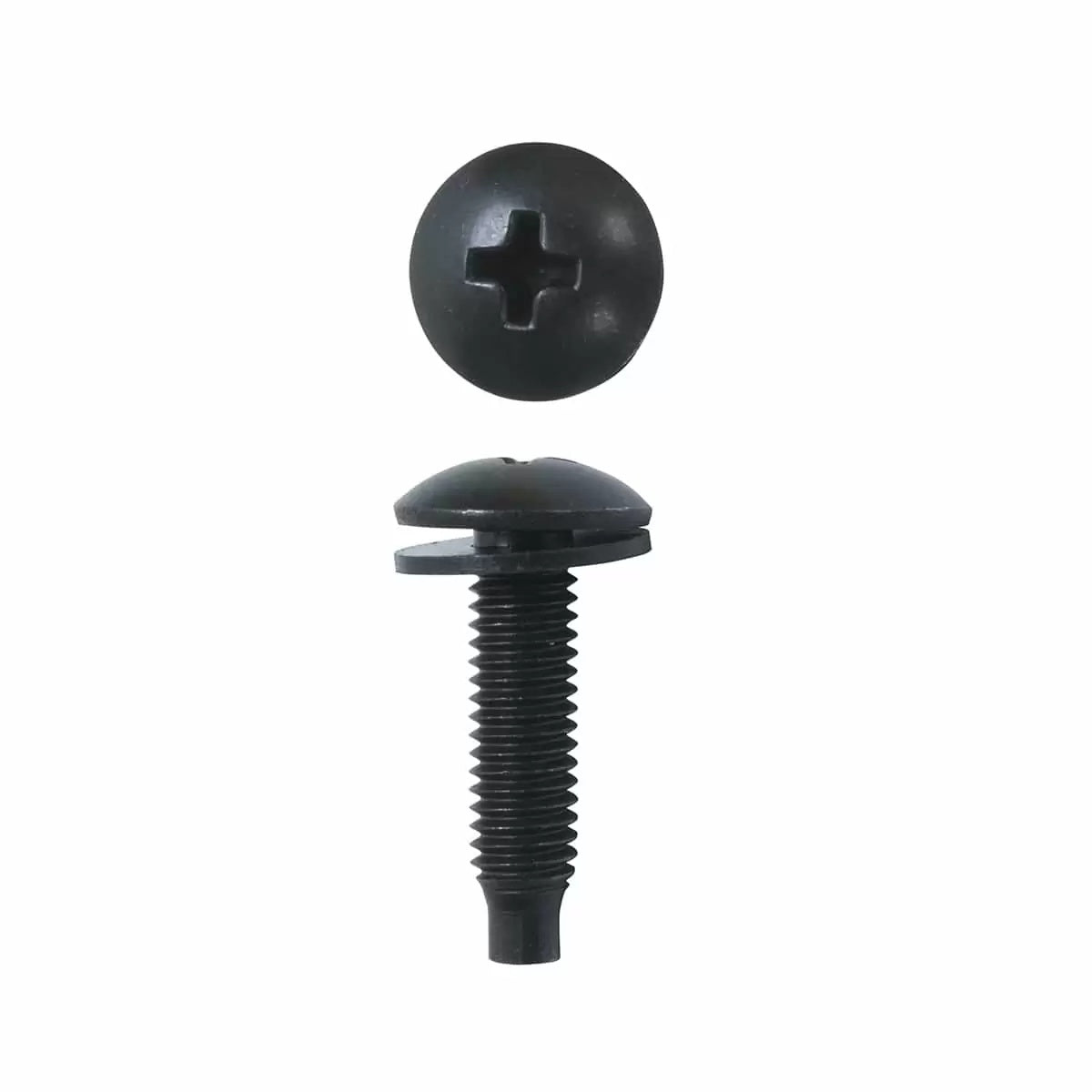 Lowell RS Series Rack Screws Phillips Truss Head Black | 500pk